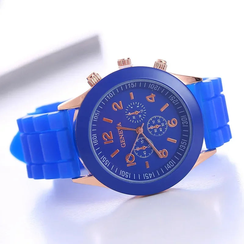 Fashion Women's Watches Casual Silicone Band Analog Quartz Watch （Without Box）