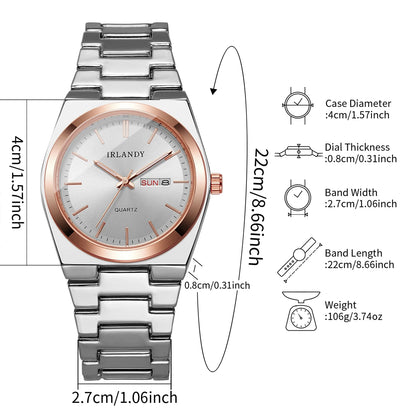 Luxury Men Business Watches Calendar Quartz Wristwatches For Mens Clock Reloj Hombre（Without Box）