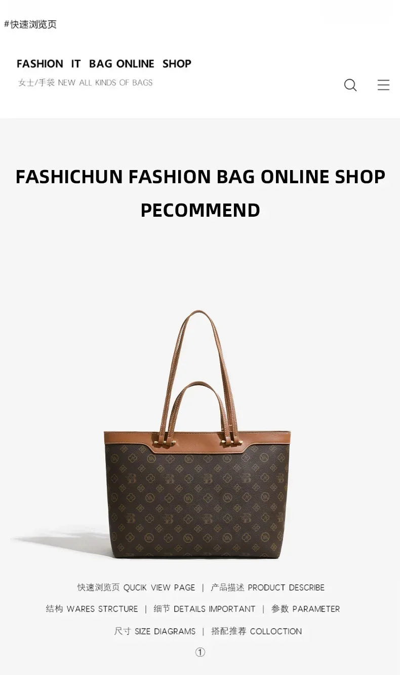 2026 New Women's Retro Casual Tote Bags - Large Capacity Color Block Handbags Versatile Trendy Shoulder Bags for Daily & Commute
