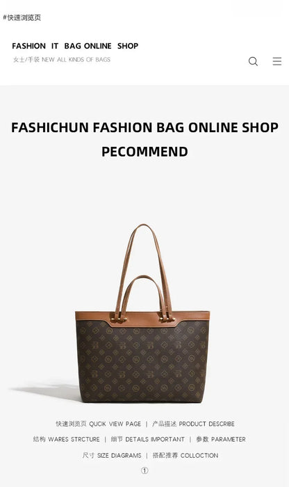 2026 New Women's Retro Casual Tote Bags - Large Capacity Color Block Handbags Versatile Trendy Shoulder Bags for Daily & Commute