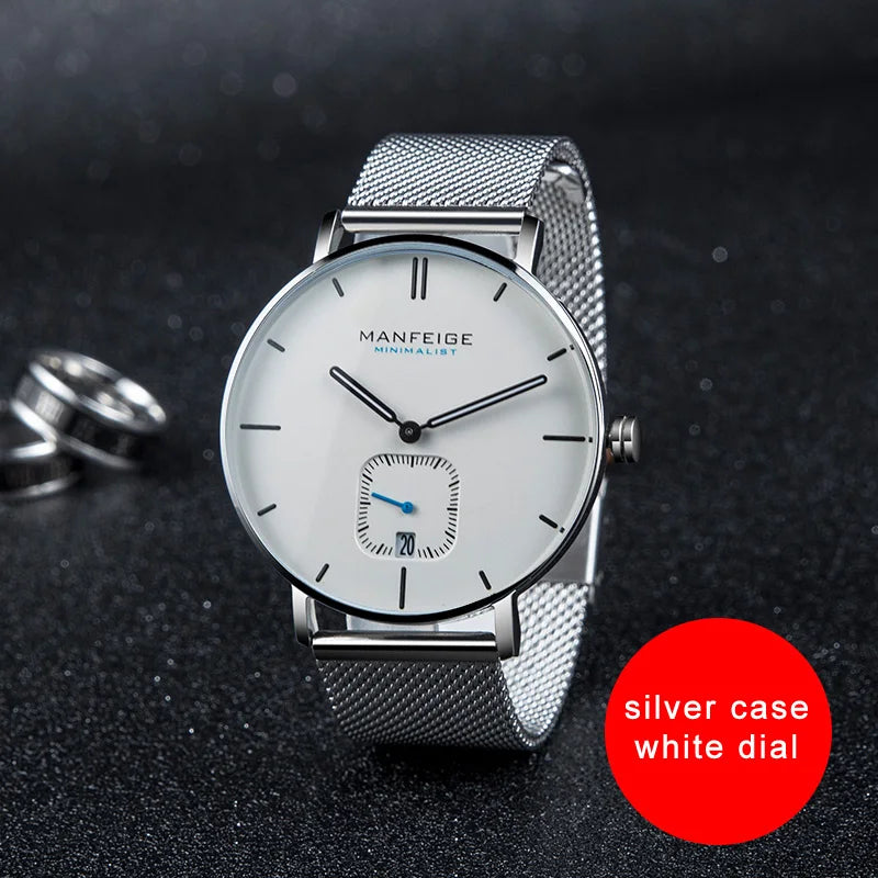 Top Luxury Brand Watch Mens Chronograph Clock Male Quartz Wristwatch Men's Watches Relogio Masculino Military Sport Silver Watch