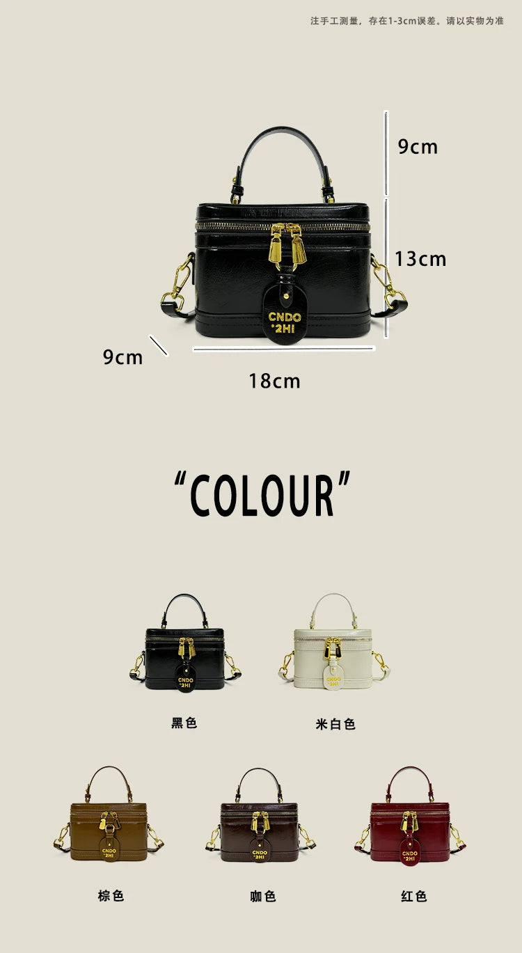 Women Fashion Tote Bucket Bags Solid Clor PU Leather Delicate Small Square Pack 2024 Trendy Female Crossbody Bag