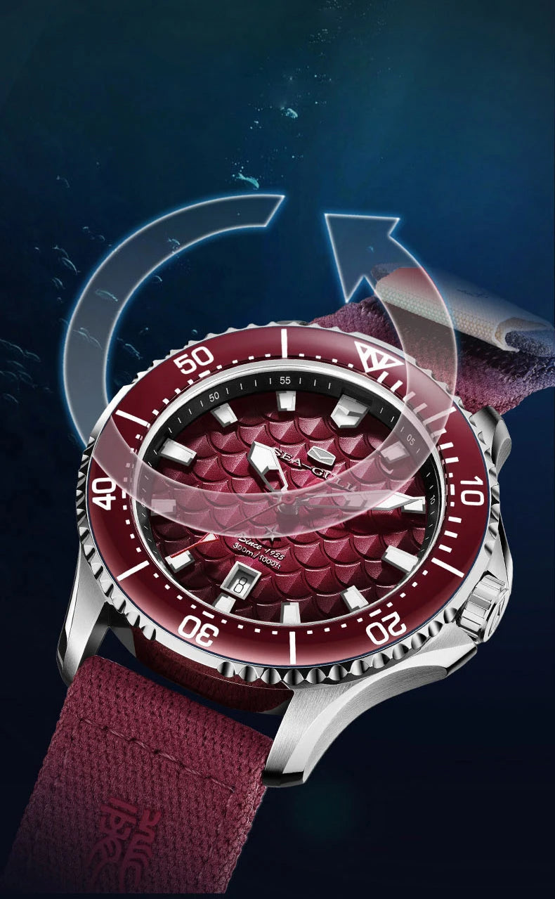 Seagull Ocean Series Man Watch King of the Dragon Automatic Mechanical Watch 300M Waterproof Watches for Man Diving Watch 1216