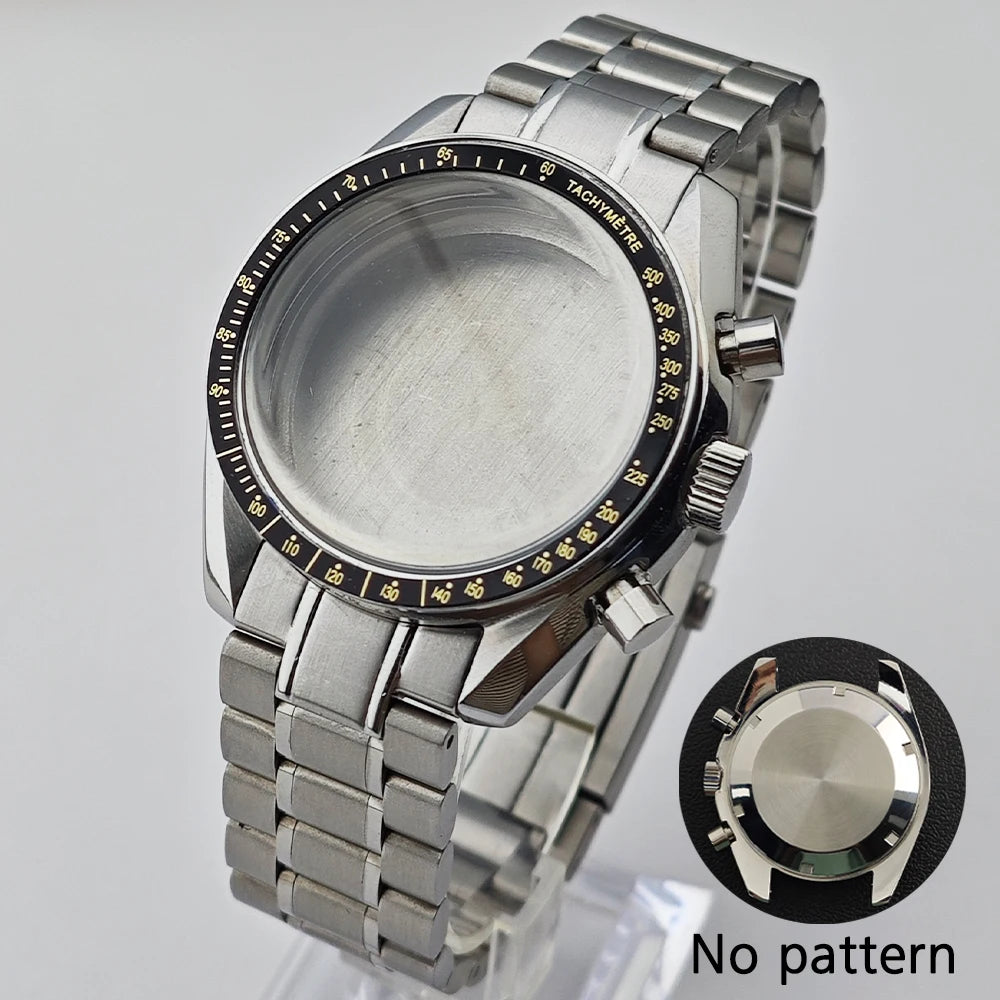 39.7mm Case Watches Metal Case Fits VK63 Movement Accessories Sapphire Glass Equipped With Bezel And Strap VK63 Dial