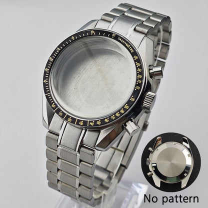 39.7mm Case Watches Metal Case Fits VK63 Movement Accessories Sapphire Glass Equipped With Bezel And Strap VK63 Dial