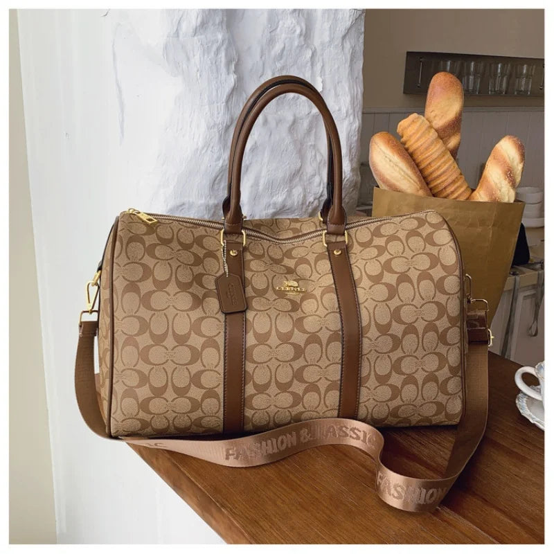 Women's Classic Boston Handbag Large Capacity Elegant Travel Duffle Bags for Women Weekend Luggage Travel Shoulder Bag