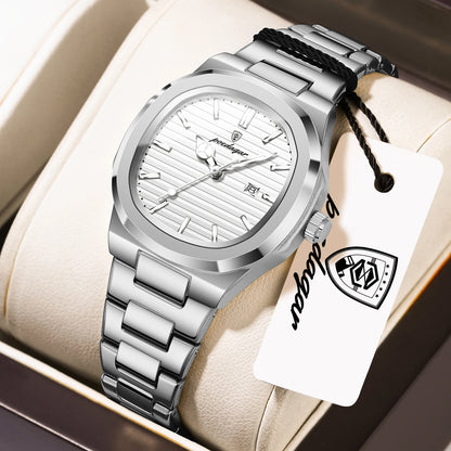 POEDAGAR Elegant Women's Watch Waterproof Luminous Date Fashion Ladies Wristwatch Stainless Steel Quartz Watches For Woman Reloj