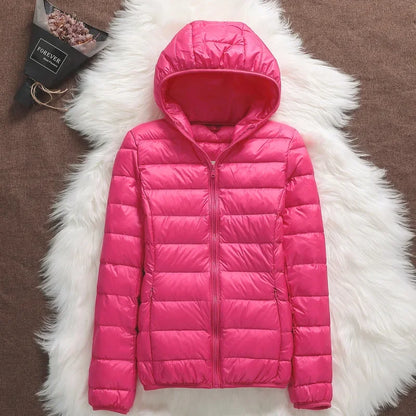 15 Colors Women Puffer Jackets Plus Size 5xl 6xl 7xl 2025 New Spring Autumn Hooded Female Ultra Lightweight Packable Down Coats