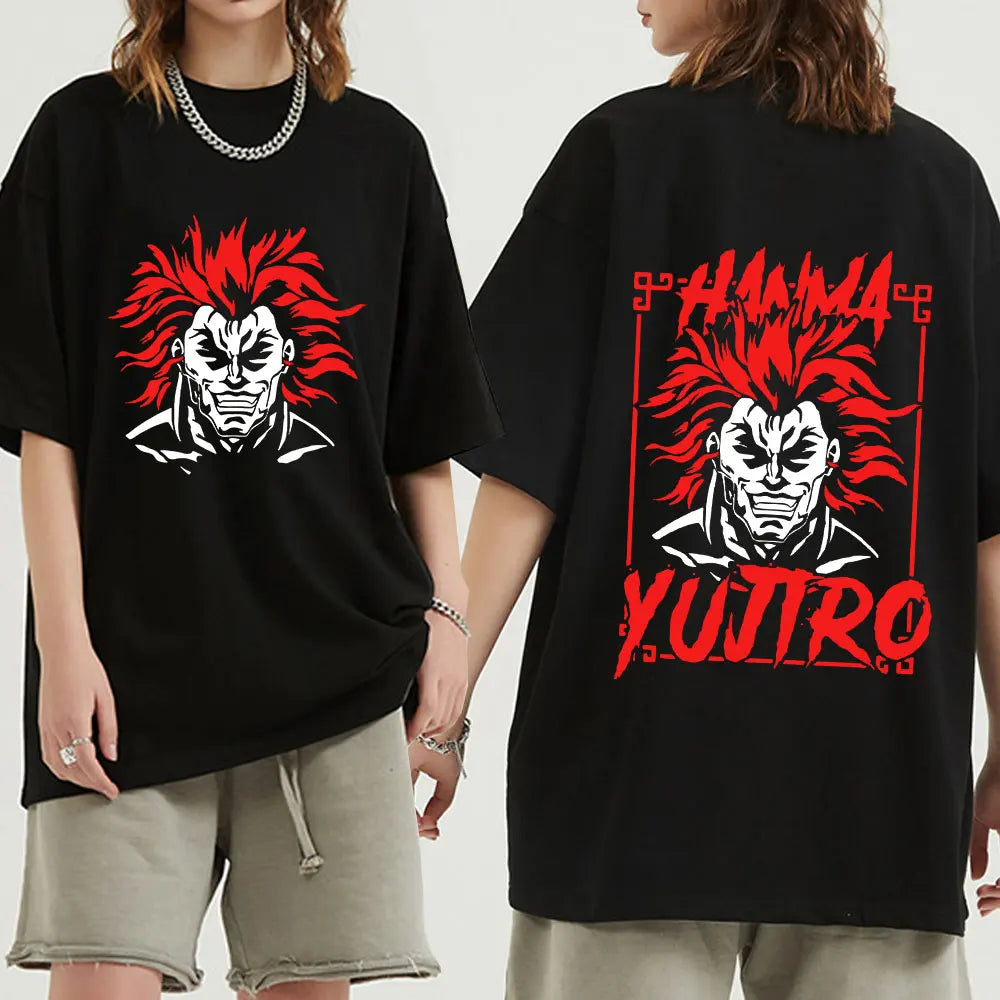 Japanese Anime Baki Hanma The Grappler Graphic Print T Shirt Casual Fashion Crew Neck Short Sleeve Plus Size T Shirt Women