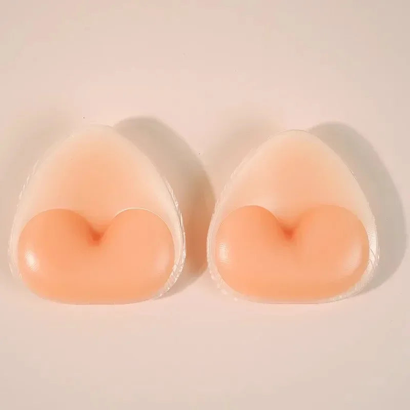 2pcs New Chest Sticky Bra for Bikini Thicken Sponge Bra Pads Breast Push Up Silicone Removeable Inserts Swimsuit Invisible Bra
