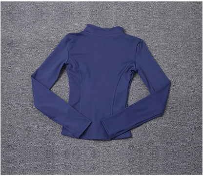 Women Sport Jacket Long Sleeve Shirt Workout Coat Gym Training Clothing Yoga Sportswear