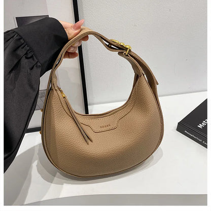 Women Underarm Bag Fashion Hobos Half Moon Saddle Shoulder Bags Luxury Pu Leather Crossbody Bag Phone Purses 2024 Commuting Bags