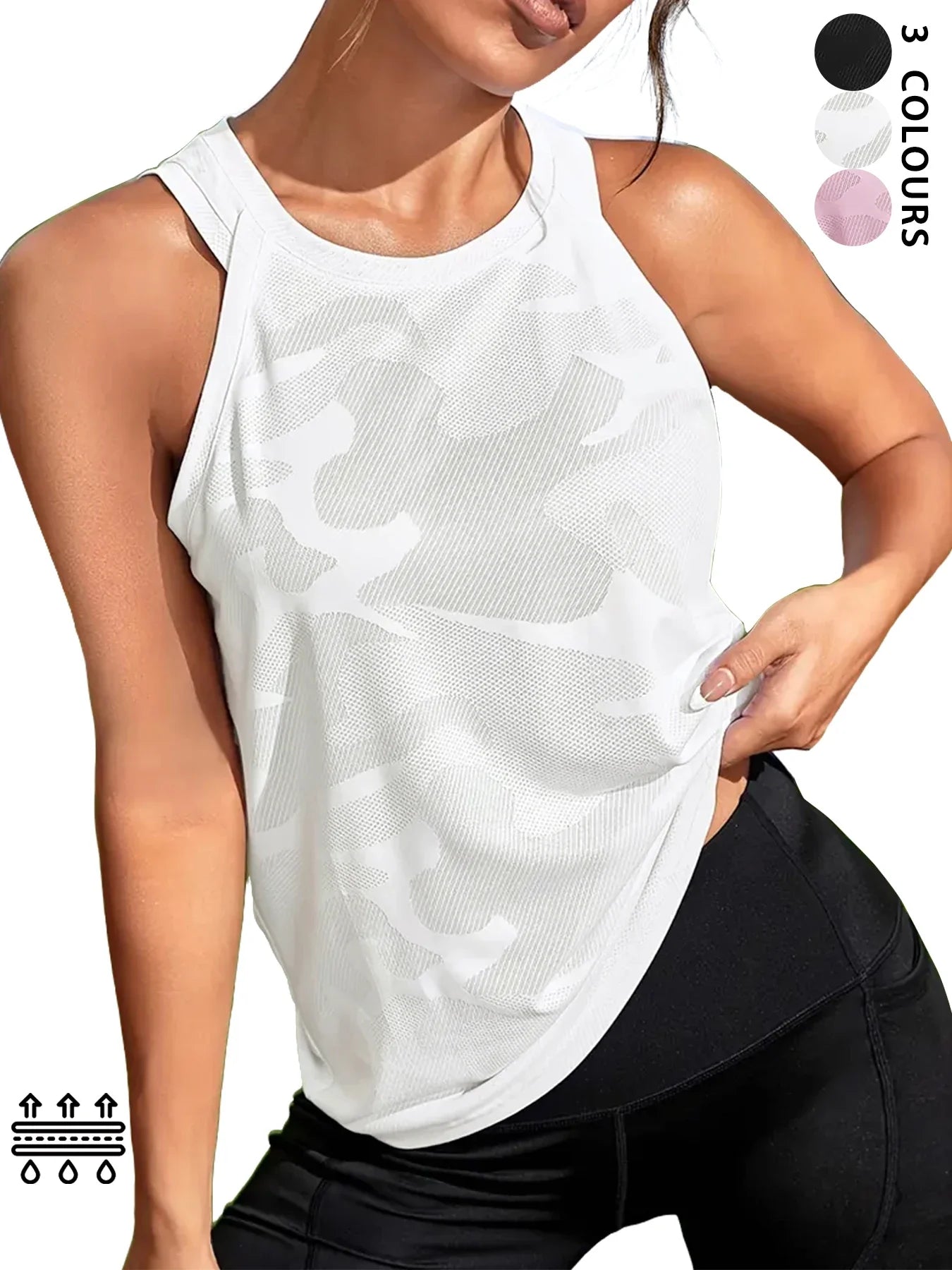 Women's Super Soft Sport Tank Tops for Women Moisture-Wicking Quick-Dry Breathable Mesh Design for Athletic Running Tennis Yog