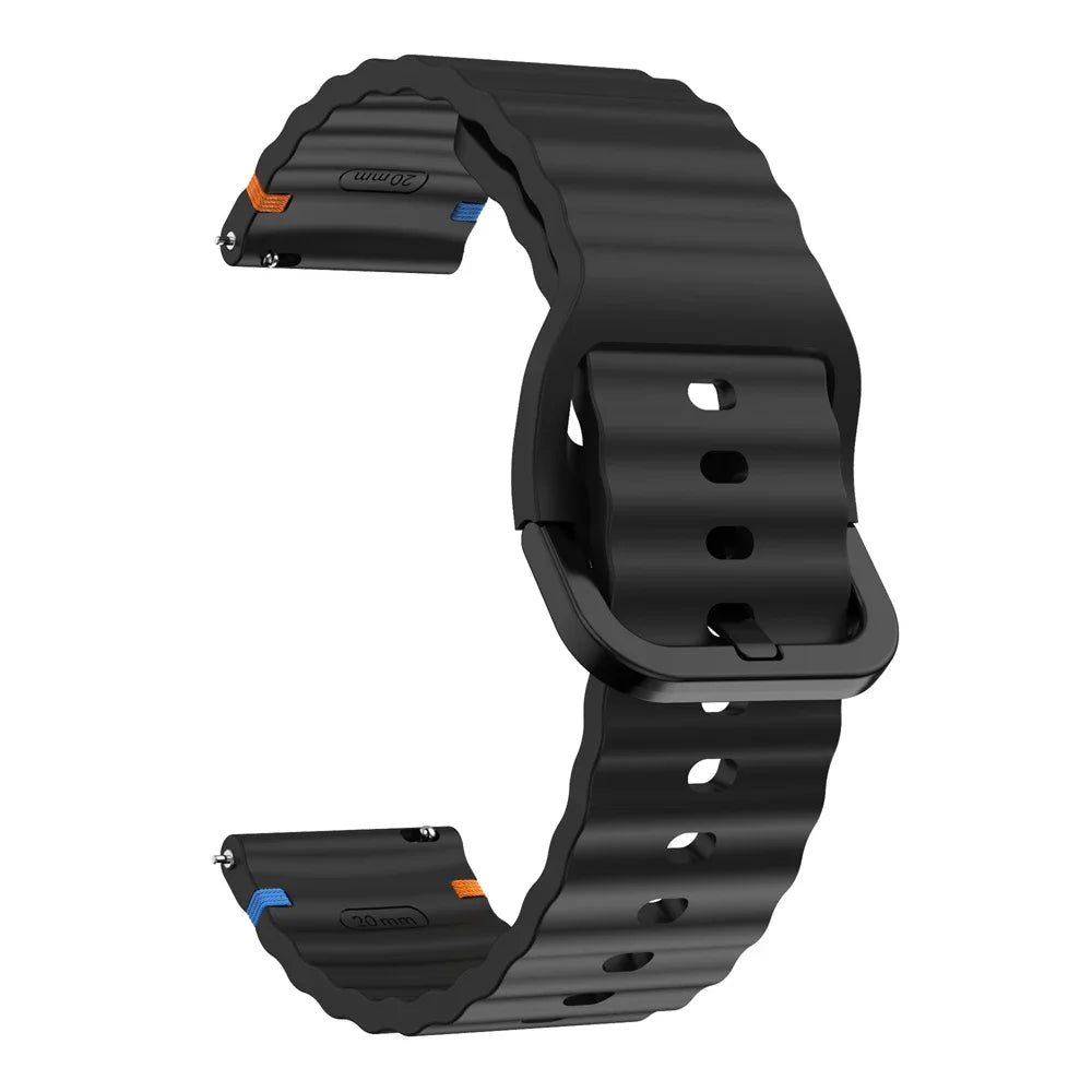 22mm Watch Strap For Xiaomi Watch 2 Pro S4 sport S3 S2 S1 Active/Mi Watch color 2 Smartwatch Watches Band Silicone Wave Bracelet