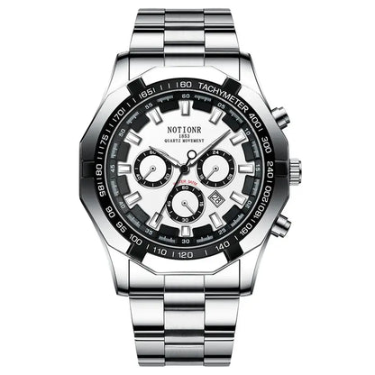 Luxury Mens Sport Watches Fashion Men Business Stainless Steel Waterproof Quartz Wristwatch Calendar Luminous Clock Reloj Hombre