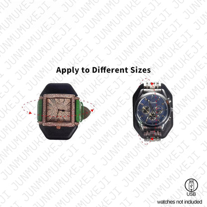 Watch Winder for Automatic Watches Box 3 Watches PU Leather Rotating Storage Display Automatic Winding Universal USB Power 5V1A