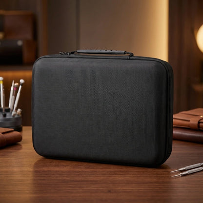 Hard-Shell 15 Slots Watch Storage Organizer Case, Watch Carry Box Fit Large And Small Watches, With Soft Foam Pillow