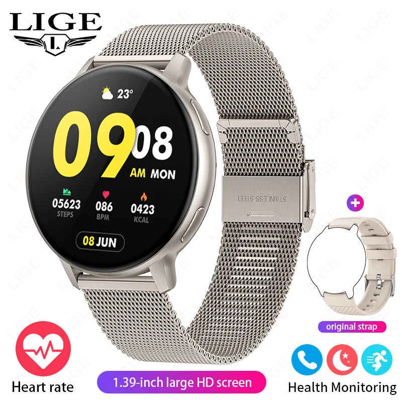 LIGE Bluetooth Call Smart Watch Women Fashion Watches Custom Dial Sport Fitness Health Tracker Smartwatch for Android IOS 2026