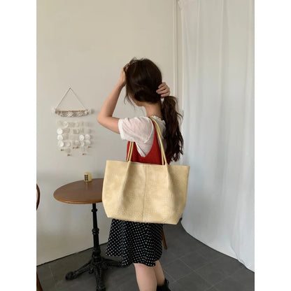 Women's handbag tote bag，2026New Fashionable Quilted Single-Shoulder Tote Bag，Women's large-capacity mother-and-daughter bag, hi