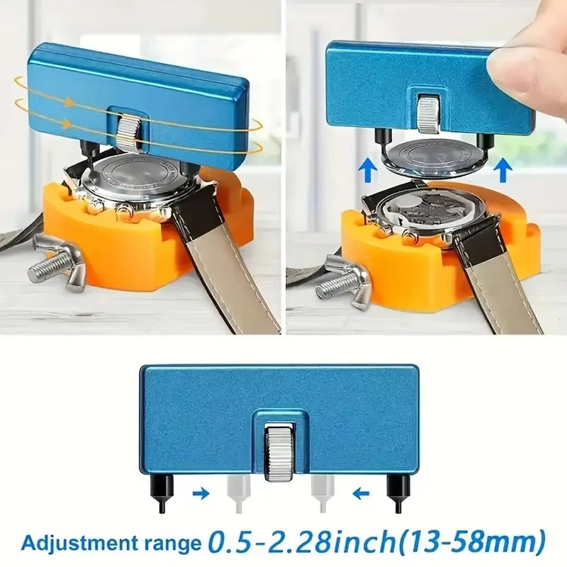 Heavy-Duty Watch Case Opener Tool with Non-Slip Grip. For Precision Opening of Mechanical/Quartz Watches. Ideal for DIY
