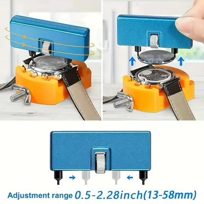 Heavy-Duty Watch Case Opener Tool with Non-Slip Grip. For Precision Opening of Mechanical/Quartz Watches. Ideal for DIY
