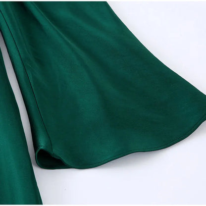 Sexy Women One Shoulder Long Sleeve Dresses Elegant Backless Split Side Slit Bodycon Dress 2023 Fashion Pleated Ladies Robe