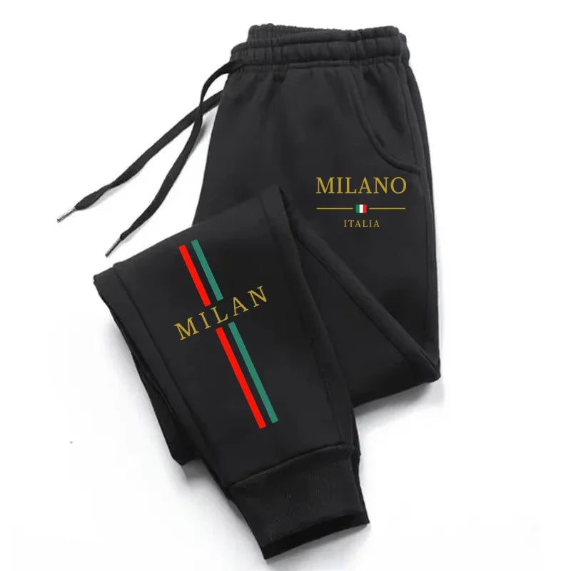 2025 Hot Sale Milan City Printed Jogger Pants Men Women Autumn Winter Casual High Quality Outdoor Running Sports Casual pants