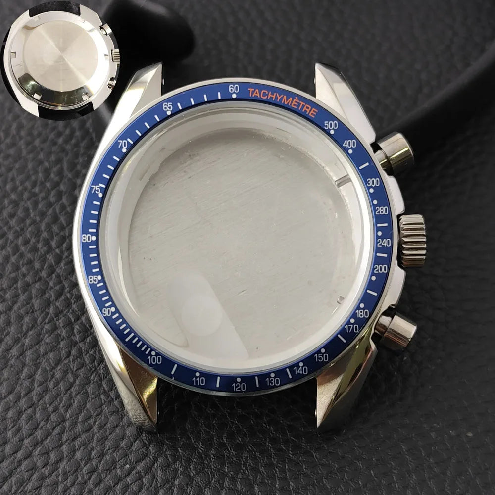 39.7mm MoonSwatch Chronograph Watches Stainless Steel Case Fit VK63 Movement Accessories Sapphire Glass Watch 20mm Strap Moon