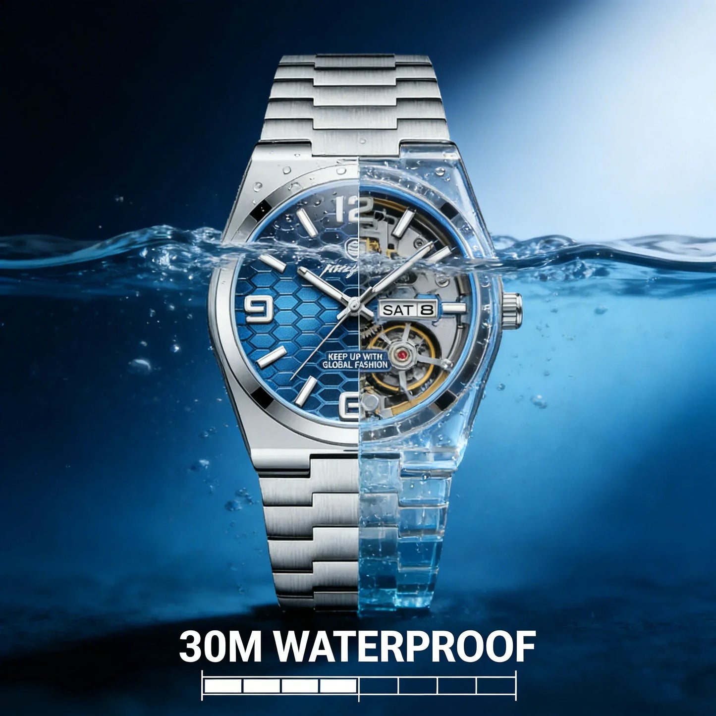 PAAZOMU Casual Man Watch Fashion Exquisite Men Wristwatches Waterproof Luminous Date Stainless Steel Quartz Men's Watches Reloj