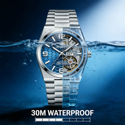 PAAZOMU Casual Man Watch Fashion Exquisite Men Wristwatches Waterproof Luminous Date Stainless Steel Quartz Men's Watches Reloj