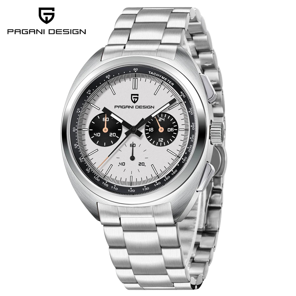 2026 New PAGANI DESIGN Mens Panda Watches Luxury Quartz Watch For Men Chronograph Wristwatches AR Sapphire Leather Luminous Gift