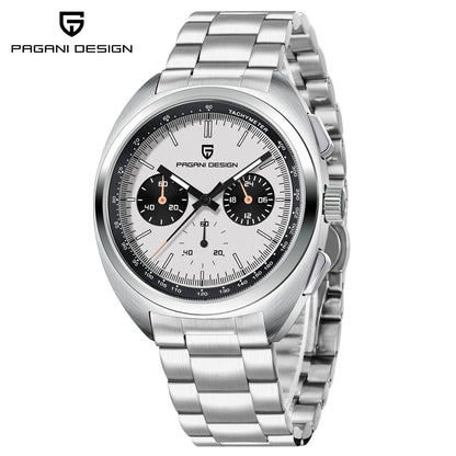 2026 New PAGANI DESIGN Mens Panda Watches Luxury Quartz Watch For Men Chronograph Wristwatches AR Sapphire Leather Luminous Gift