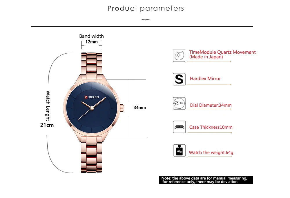 TOP Luxury Rose Gold Women's Watch Stainless Steel Ladies Wrist Watches Relogio Feminino Fashion Female Hour Reloj Mujer