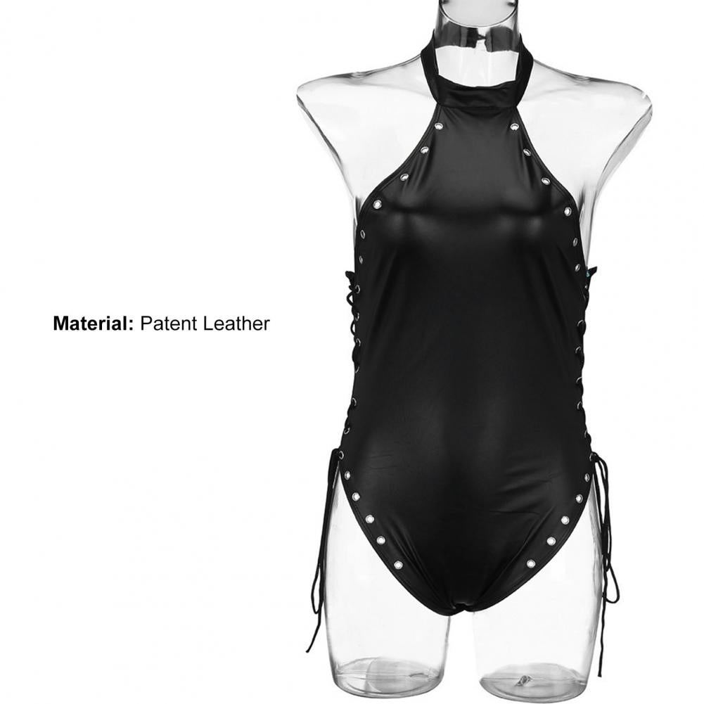 One-piece  Stylish Pure Color Slim-fitting Bikini Female Women Swimsuit Skinny   for Beach