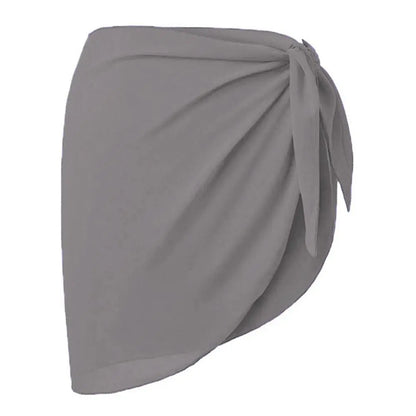 Women Short Sarongs Swimsuit Coverups Beach Bikini Wrap Sheer Short Skirt Chiffon Scarf Cover Ups for Swimwear