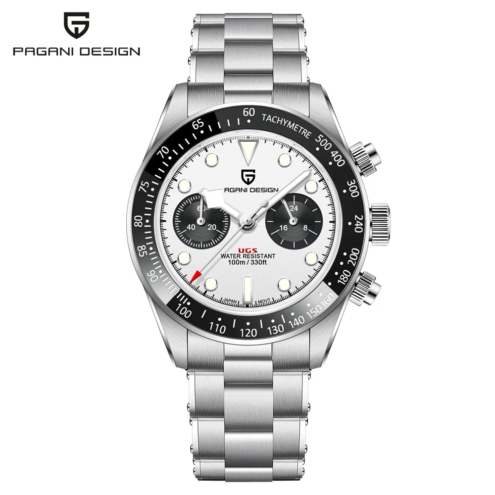Pagani design Panda retro men's watches 2026 new top business quartz watch men's VK64 chronograph AR Sapphire sports clock reloj