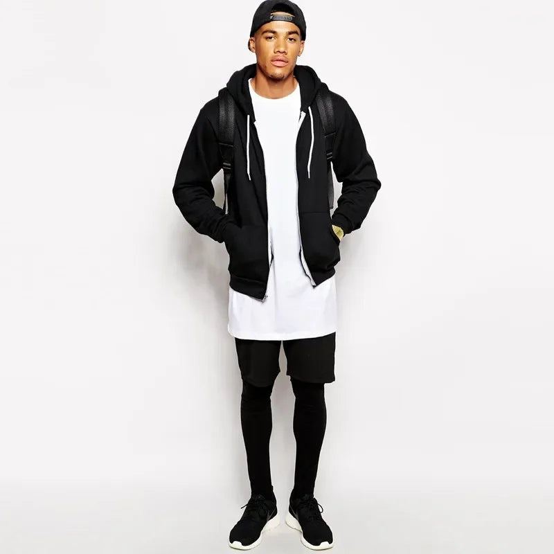 2026 Brand Men's Cotton Clothing White Long T Shirt Hip Hop Men T-Shirt Extra Long Length Man Tops Tee Long Line Tshirt For Male