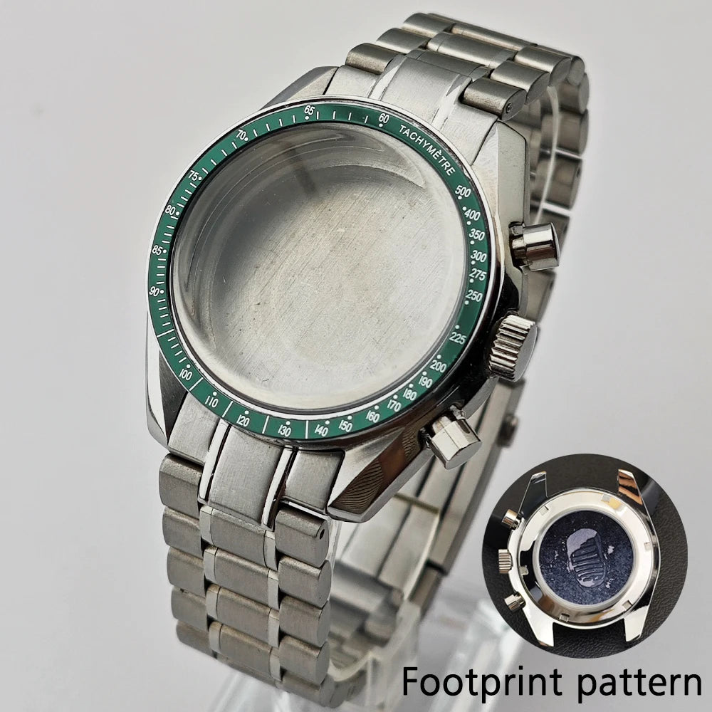 39.7mm Case Watches Metal Case Fits VK63 Movement Accessories Sapphire Glass Equipped With Bezel And Strap VK63 Dial
