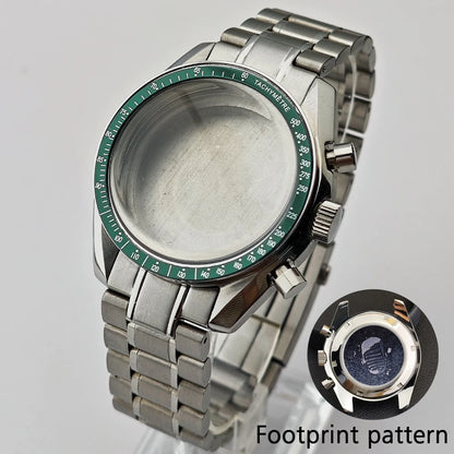 39.7mm Case Watches Metal Case Fits VK63 Movement Accessories Sapphire Glass Equipped With Bezel And Strap VK63 Dial