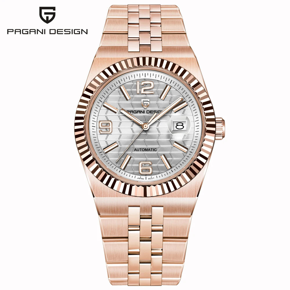 PAGANI DESIGN Watches Luxury Retro Mechanical Watches For Men Sapphire Glass New Waterproof Luminous Stainless Steel Men's Watch