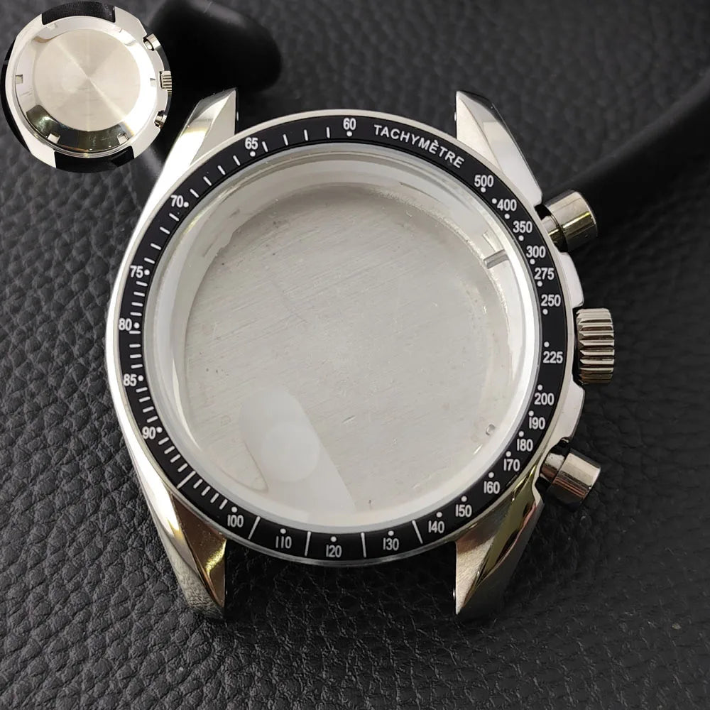 39.7mm MoonSwatch Chronograph Watches Stainless Steel Case Fit VK63 Movement Accessories Sapphire Glass Watch 20mm Strap Moon