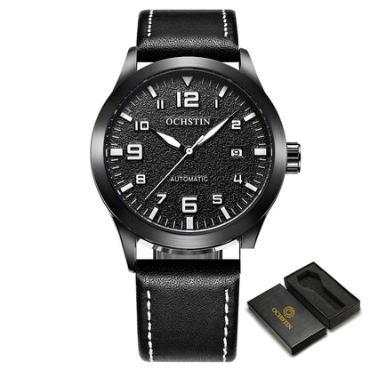 OCHSTIN New Top Brand Automatic Mechanical Watches for Men Military Nylon Strap Pilot Watch Male Auto Date Day Relogio Masculino