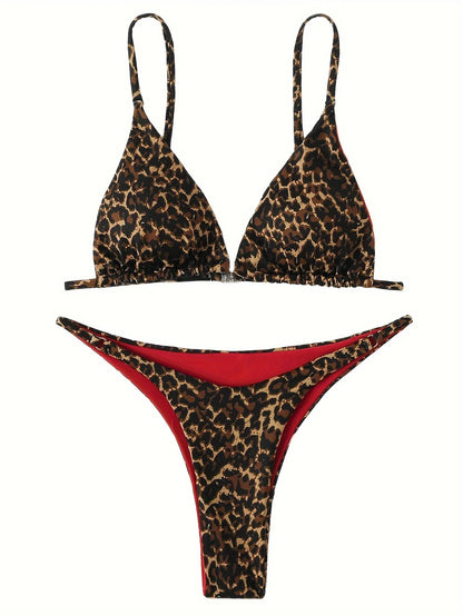 High Cut Micro Bikini Women Leopard Bandage Push Up Swimsuit Sexy Bathing Suit Padded Thong Swimwear Biquini Trajes De Baño 2026