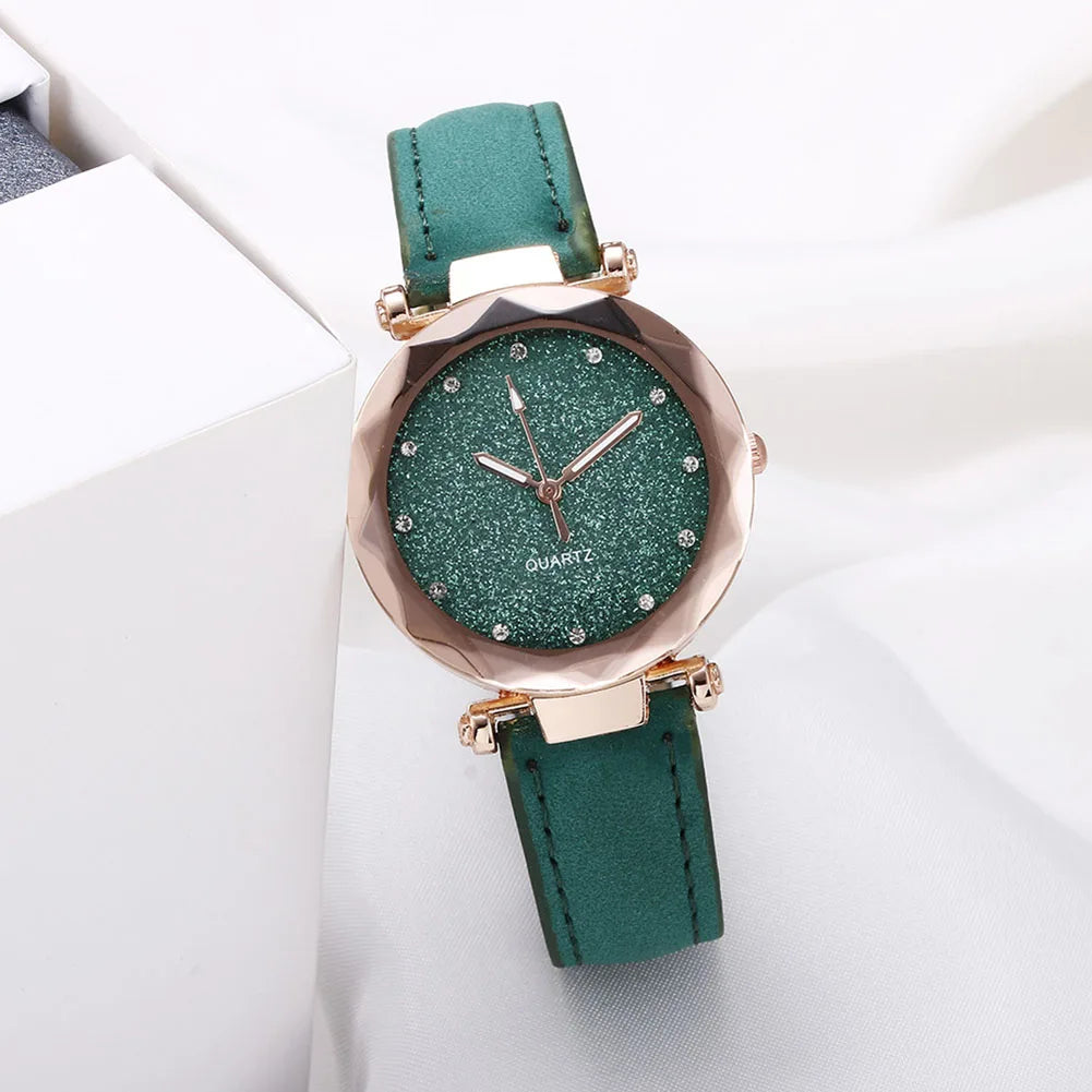Business Quartz Watch Fashion PU Leather Strap Daily Quarts Watches Suitable for Daily Dating Gift Wristwatch