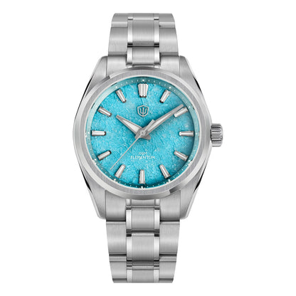 Watchdives 38mm Men Quartz Watch VH31 Sweep Seconds Movement ice Crystal Titanium Waterproof Watches WD0003B WD0003C WD0003D