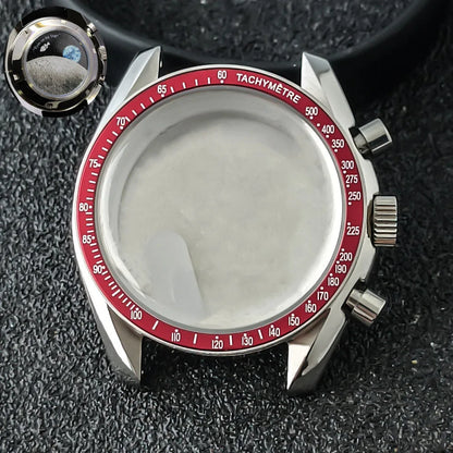 39.7mm MoonSwatch Chronograph Watches Stainless Steel Case Fit VK63 Movement Accessories Sapphire Glass Watch 20mm Strap Moon