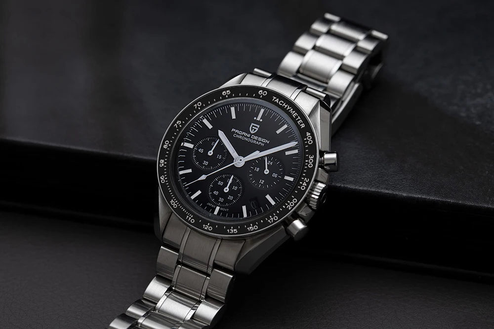 2026 New PAGANI DESIGN Gold Men's Quartz Watches Luxury VK63 Speed Sports Chronograph Watch Men AR Sapphire Ceramic Bezel Clock