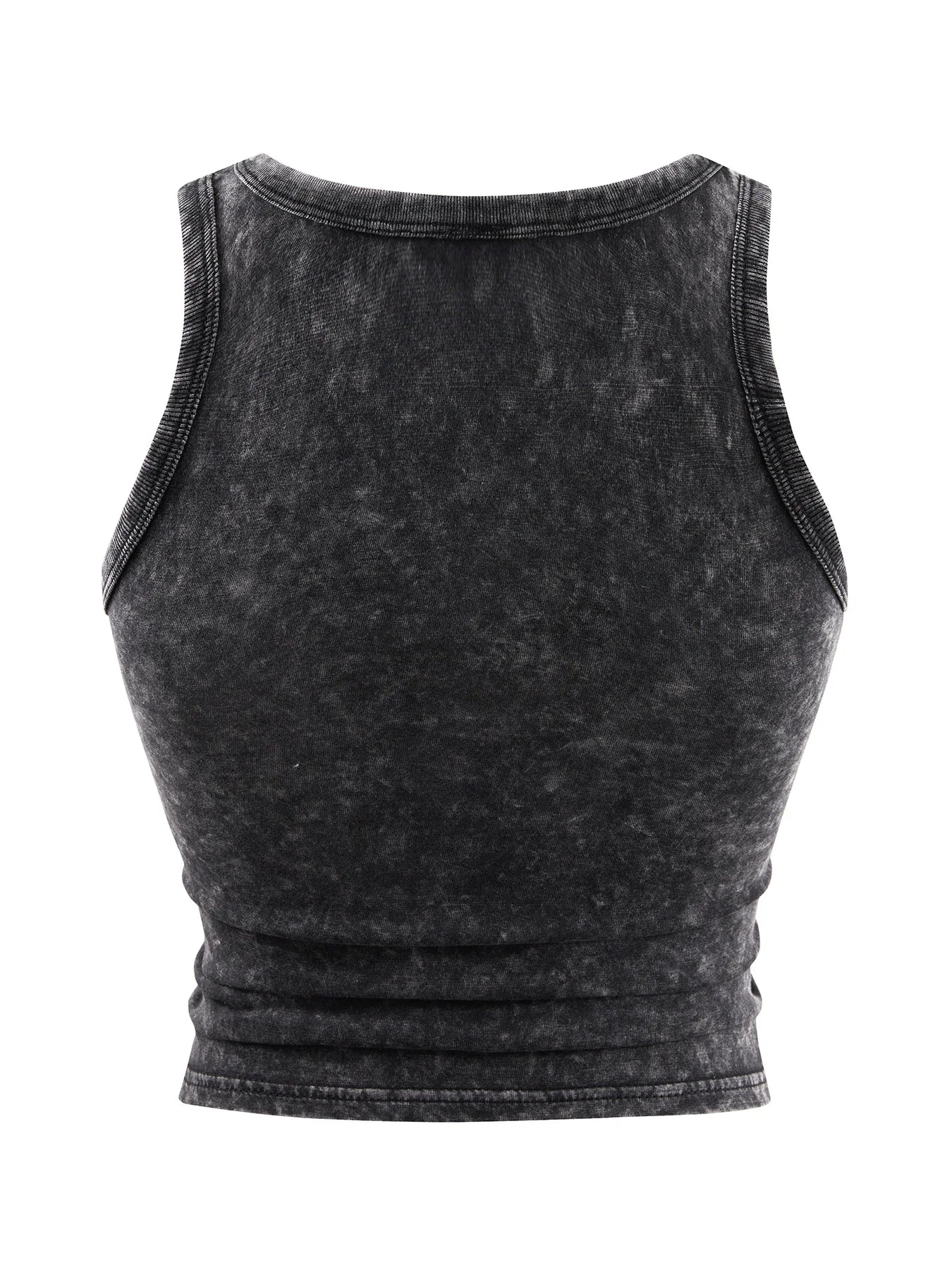 Y2k Cotton Solid Tank Tops For Womens Summer Sexy Sleeveless O-Neck Tight Washed Crop Tees Casual All-math Basic Streetwear