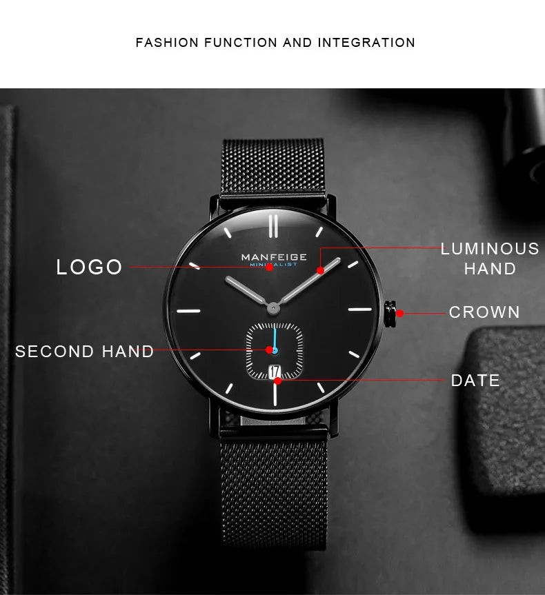 Top Luxury Brand Watch Mens Chronograph Clock Male Quartz Wristwatch Men's Watches Relogio Masculino Military Sport Silver Watch