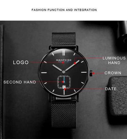 Top Luxury Brand Watch Mens Chronograph Clock Male Quartz Wristwatch Men's Watches Relogio Masculino Military Sport Silver Watch